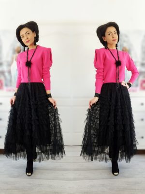 Pulover din tricot moale (50% vâscoză)