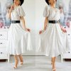 Rochie diafana din satin, polka dots