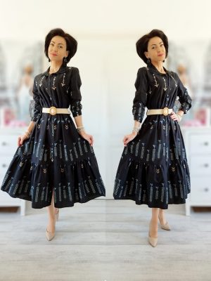 Rochie din bumbac cu broderie