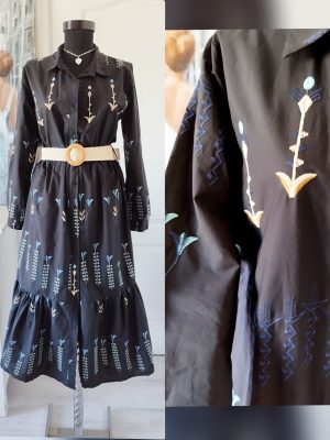 Rochie din bumbac cu broderie