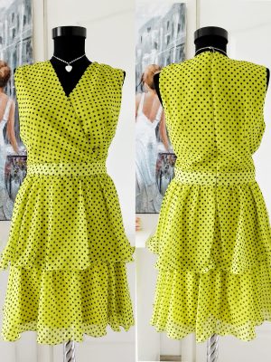 Rochie din voal cu buline negre