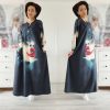Rochie maxi cu imprimeu fata-spate