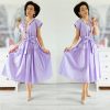 Rochie din bumbac Violet Petal