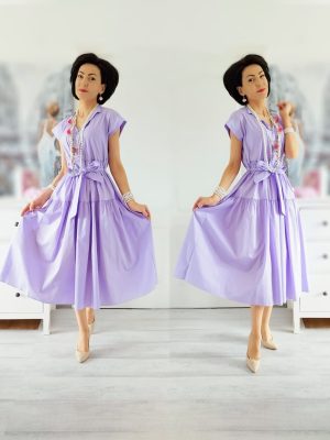 Rochie din bumbac Violet Petal