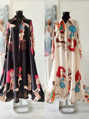Rochie maxi cu imprimeu Flintstones