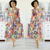 Rochie tip cămașă din bumbac cu elastan